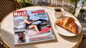 Emmanuel Macron na skuterze wodnym