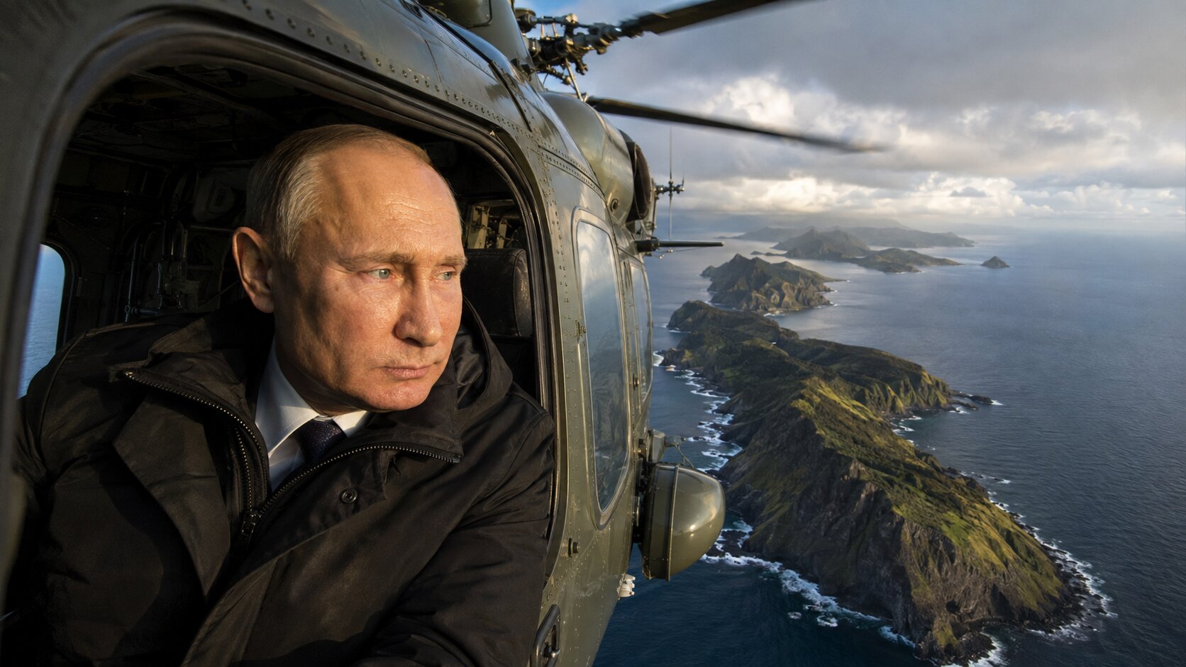 Putin na Wyspach Kurylskich
